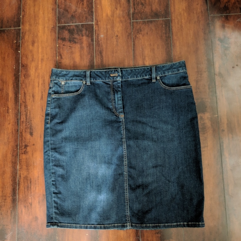 Talbots blue jean skirt